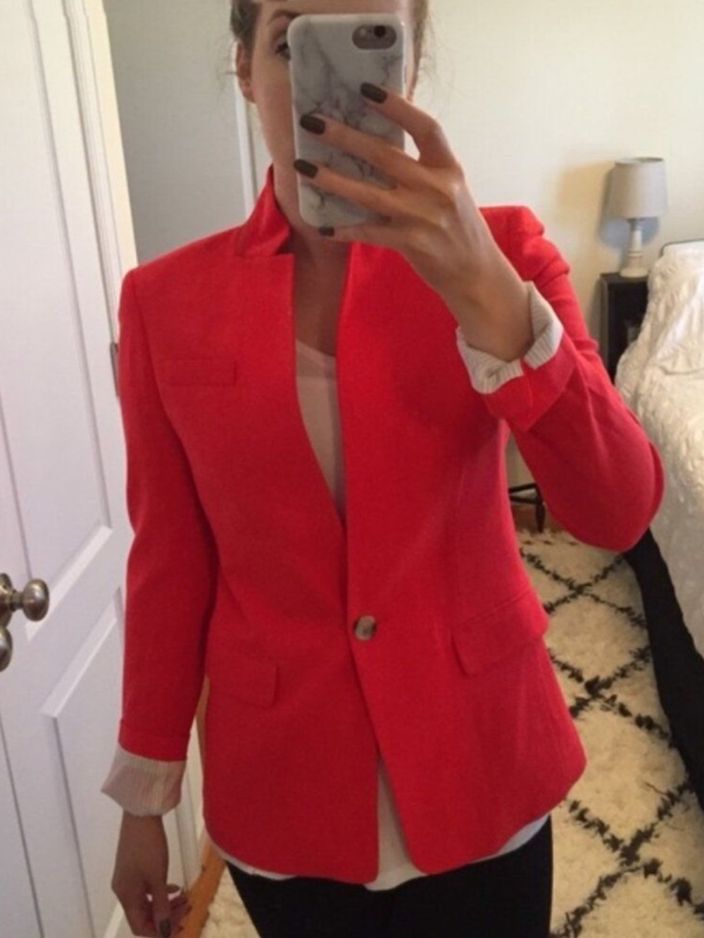 J. Crew Wool Regent Blazer Jacket Red Size 4 Tall